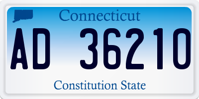 CT license plate AD36210