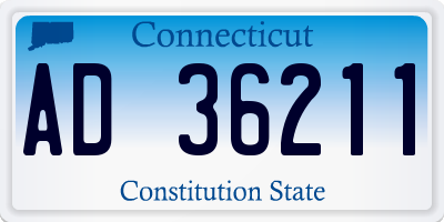CT license plate AD36211