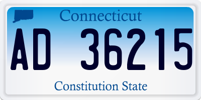 CT license plate AD36215
