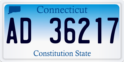 CT license plate AD36217