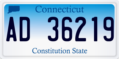 CT license plate AD36219