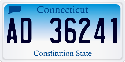CT license plate AD36241