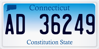 CT license plate AD36249