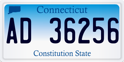 CT license plate AD36256