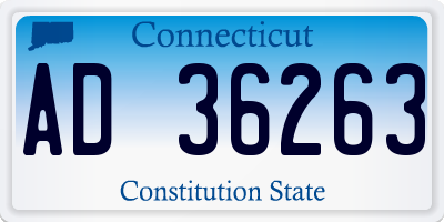 CT license plate AD36263