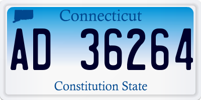CT license plate AD36264