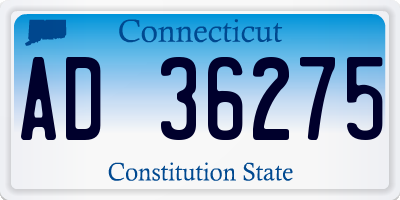 CT license plate AD36275