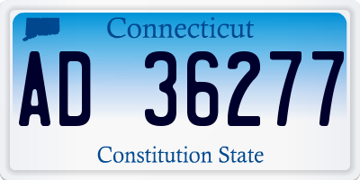 CT license plate AD36277