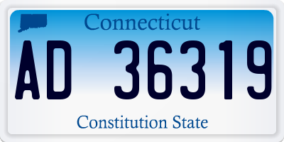 CT license plate AD36319
