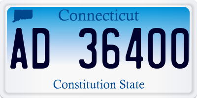 CT license plate AD36400