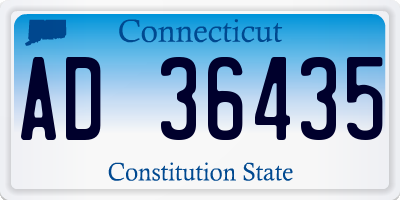 CT license plate AD36435