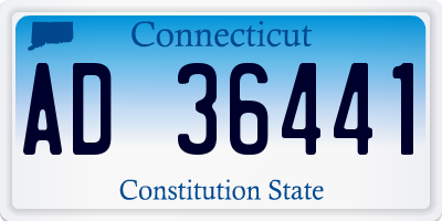 CT license plate AD36441