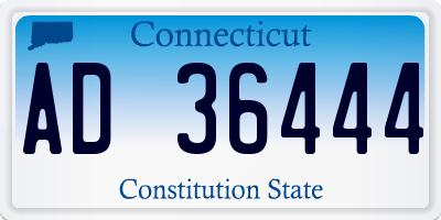 CT license plate AD36444