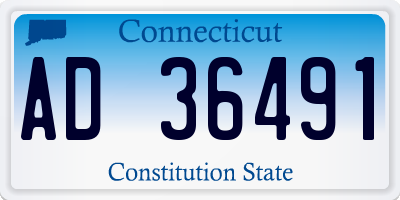 CT license plate AD36491