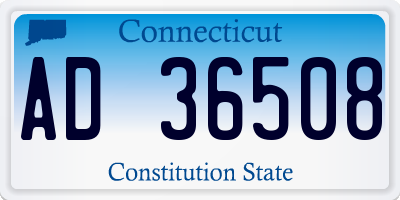 CT license plate AD36508