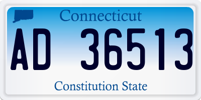 CT license plate AD36513