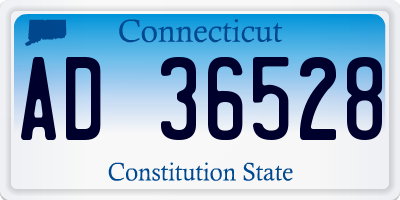 CT license plate AD36528