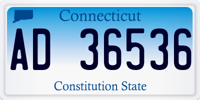 CT license plate AD36536