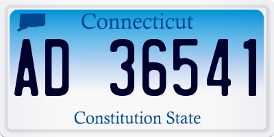 CT license plate AD36541