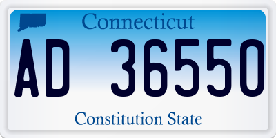 CT license plate AD36550