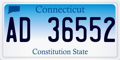 CT license plate AD36552