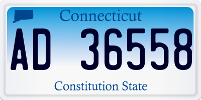 CT license plate AD36558