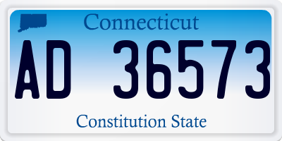 CT license plate AD36573