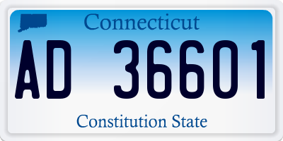 CT license plate AD36601