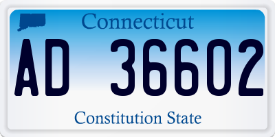 CT license plate AD36602