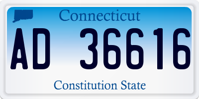 CT license plate AD36616