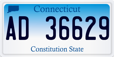 CT license plate AD36629