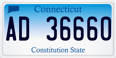 CT license plate AD36660