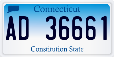 CT license plate AD36661