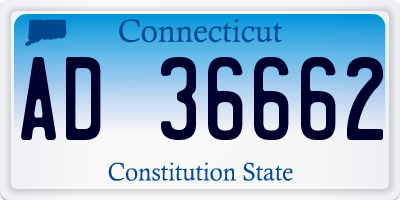 CT license plate AD36662