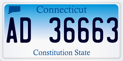CT license plate AD36663