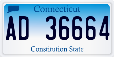 CT license plate AD36664