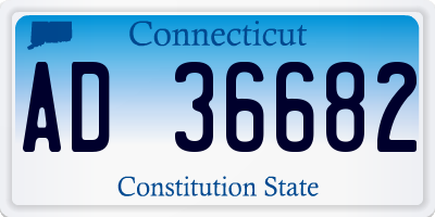 CT license plate AD36682