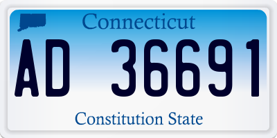 CT license plate AD36691