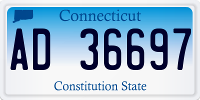 CT license plate AD36697