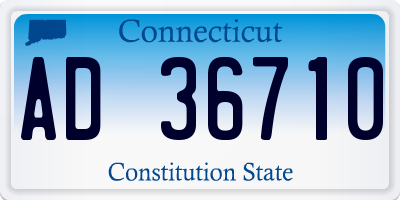 CT license plate AD36710