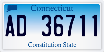 CT license plate AD36711