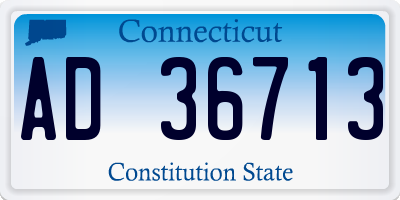 CT license plate AD36713