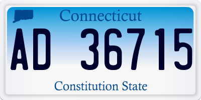 CT license plate AD36715