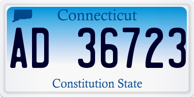 CT license plate AD36723