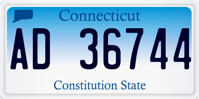 CT license plate AD36744