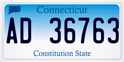 CT license plate AD36763