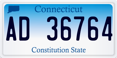 CT license plate AD36764