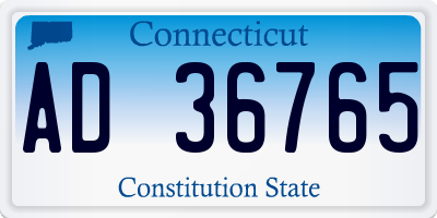 CT license plate AD36765