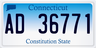 CT license plate AD36771