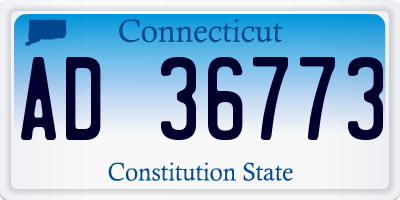 CT license plate AD36773